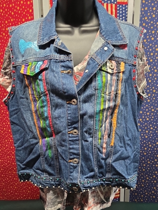 Revo Tops - **Revo Light Blue Denim Jacket Label Detail**
